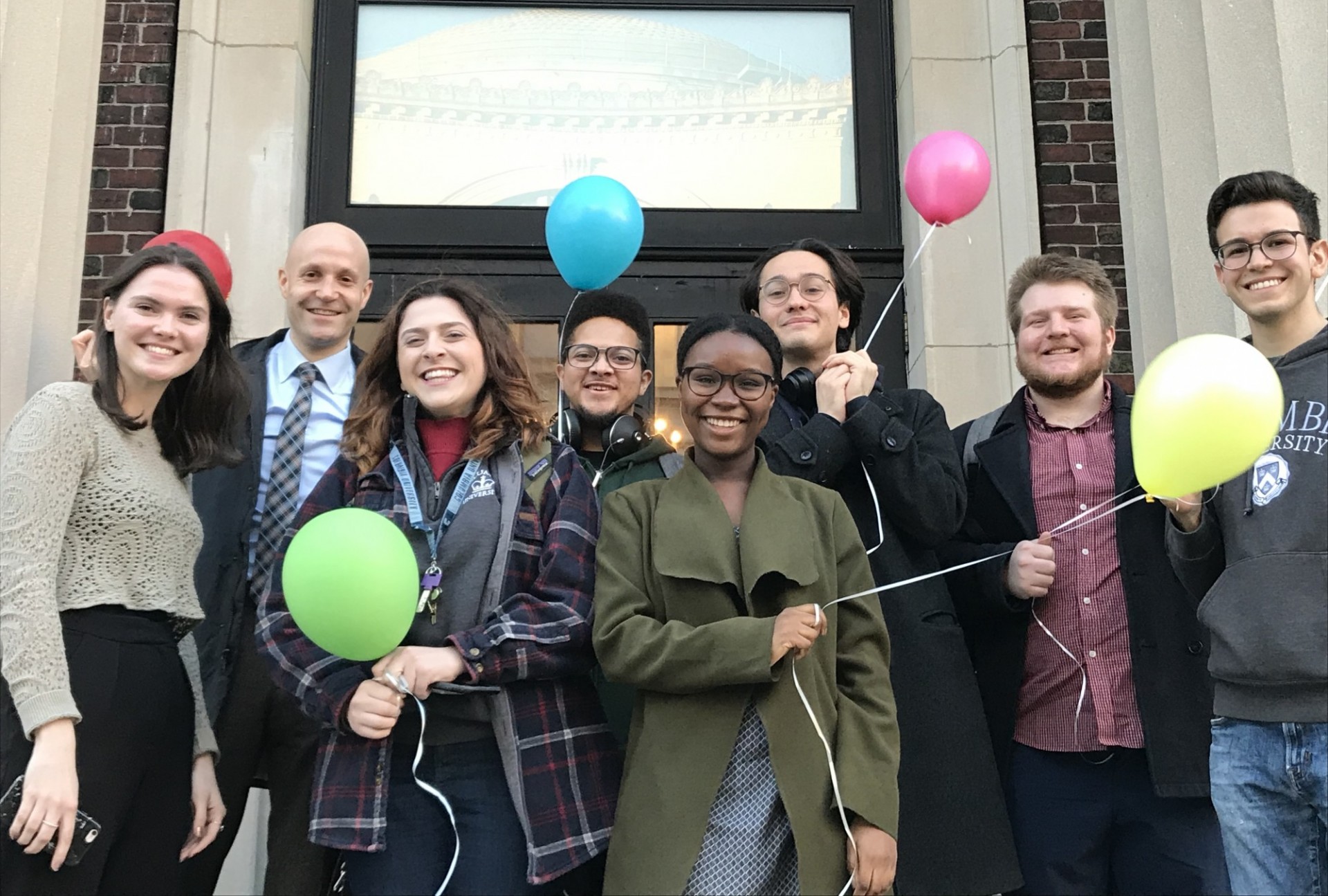 Programming Team of the Earl Hall Center with colorful balloons!