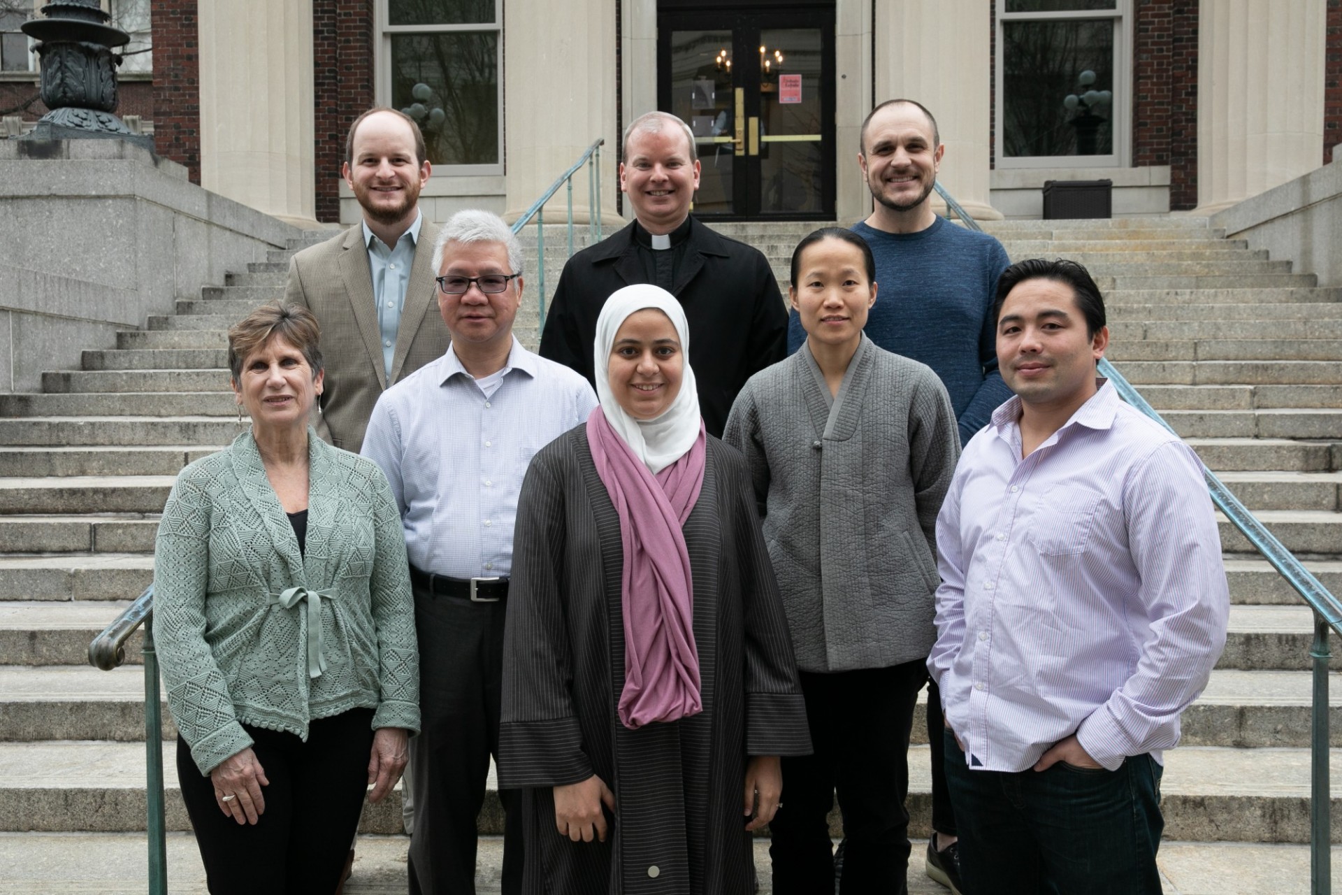 Religious Life Advisers on the steps to Earl Hall.