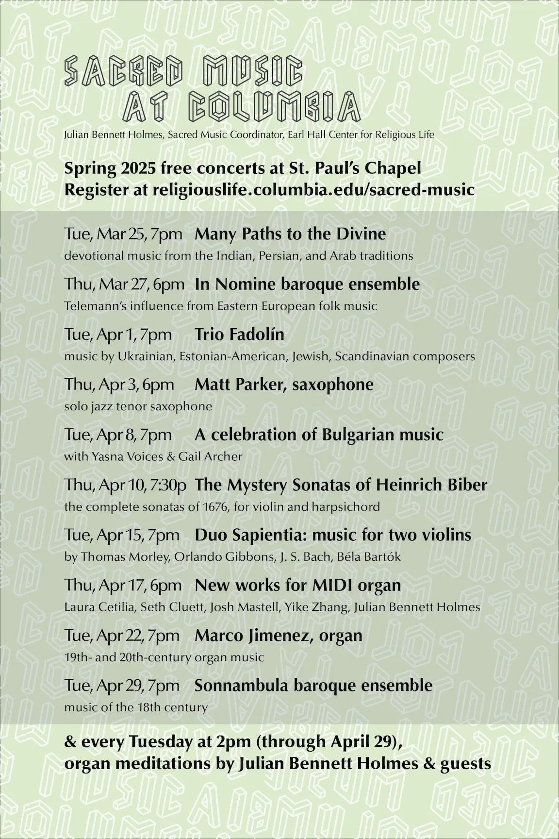 Spring concert poster