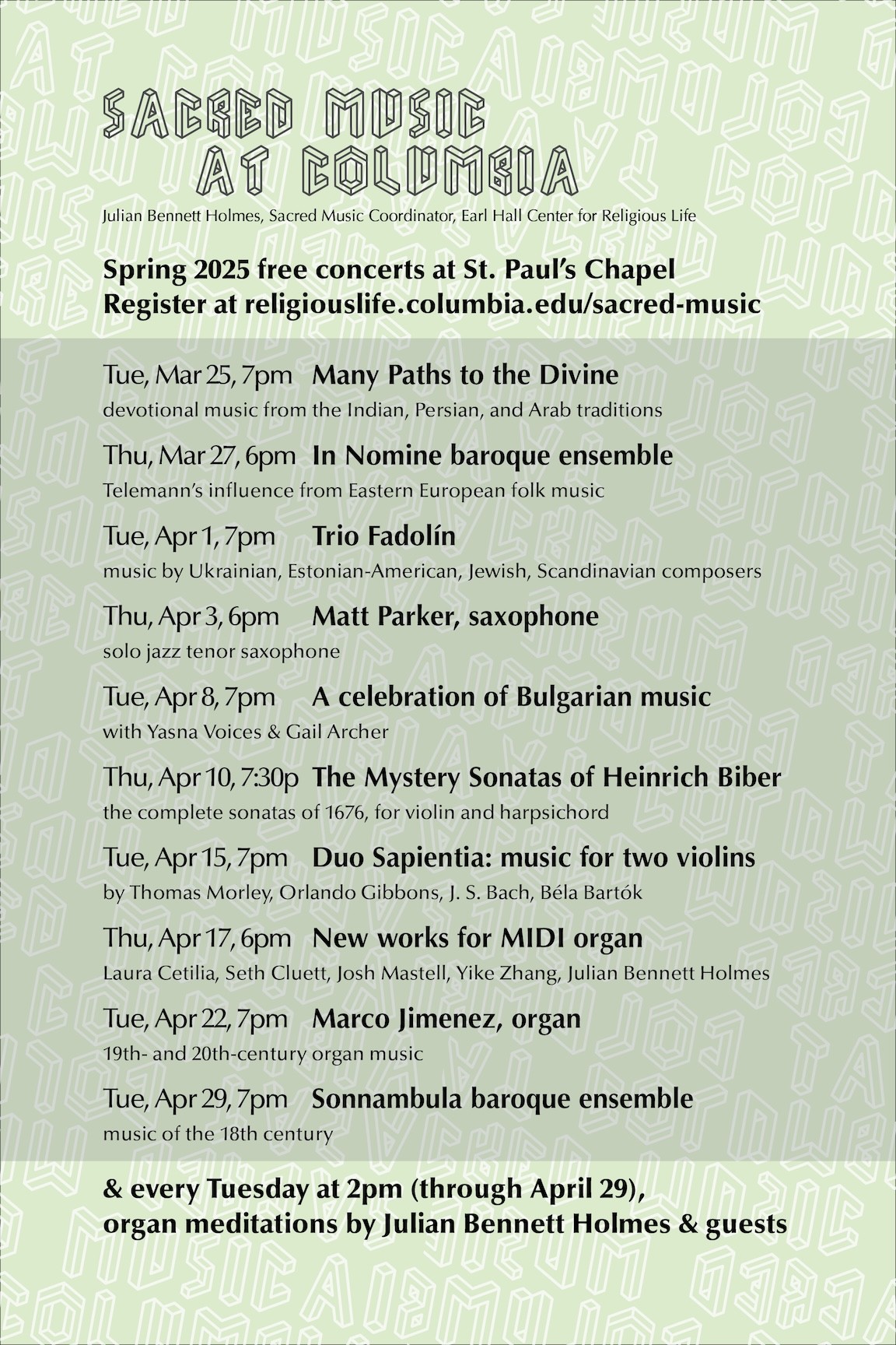 Spring concert poster