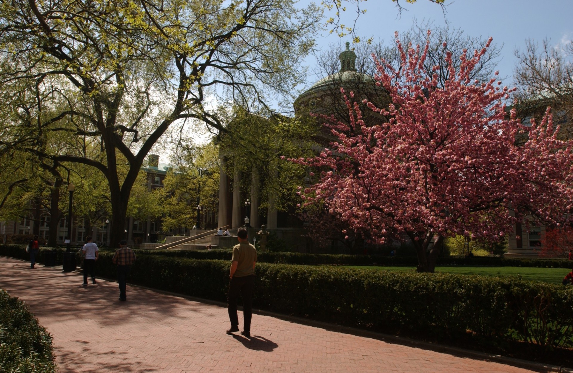 Earl Hall on a beautiful spring day.