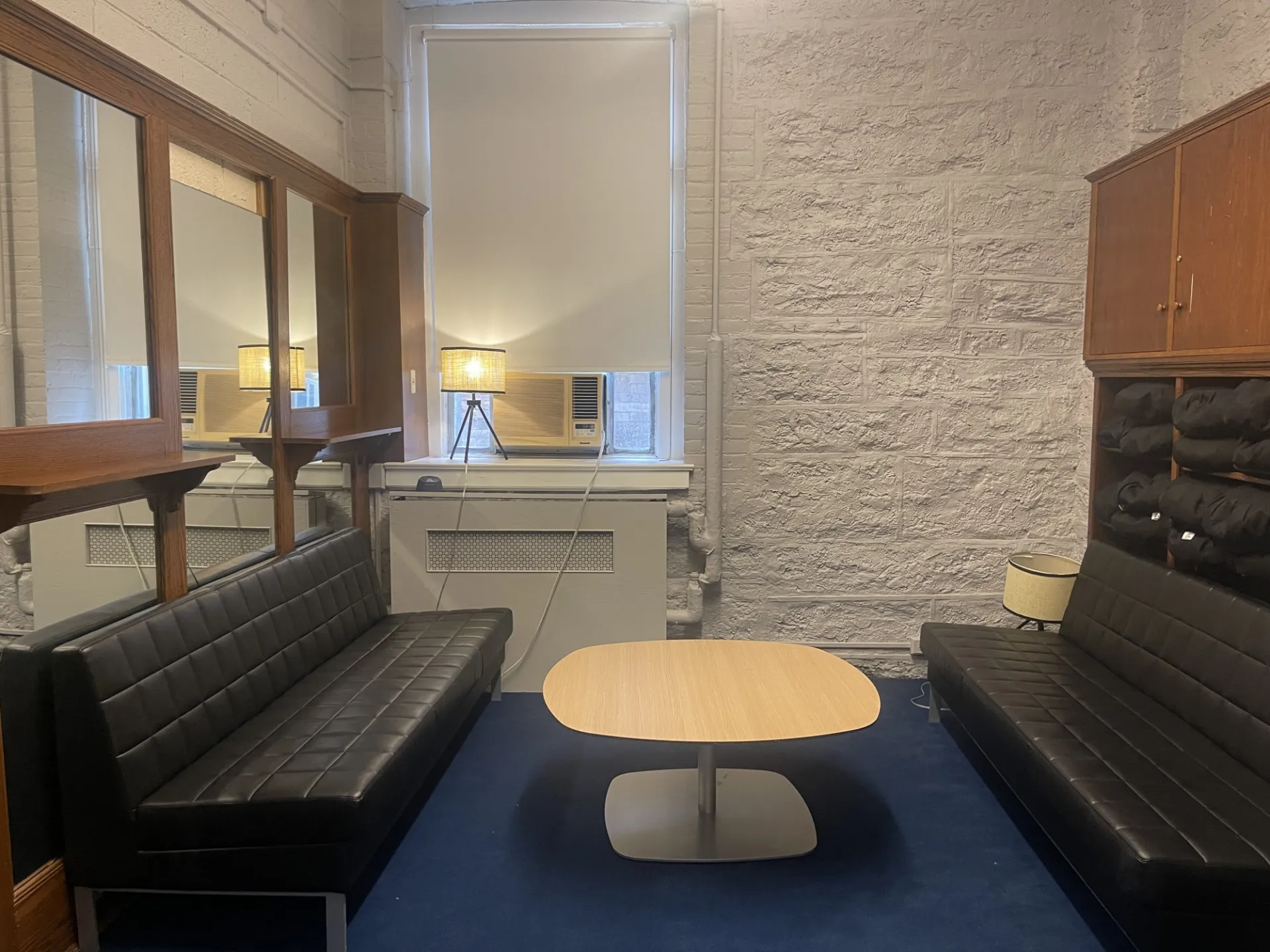 Meditation room in St. Paul's Chapel "the chamber" with comfortable couches 