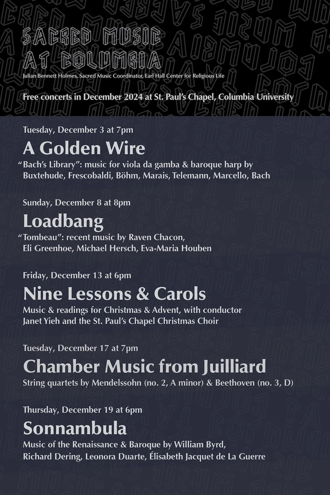 December concert poster